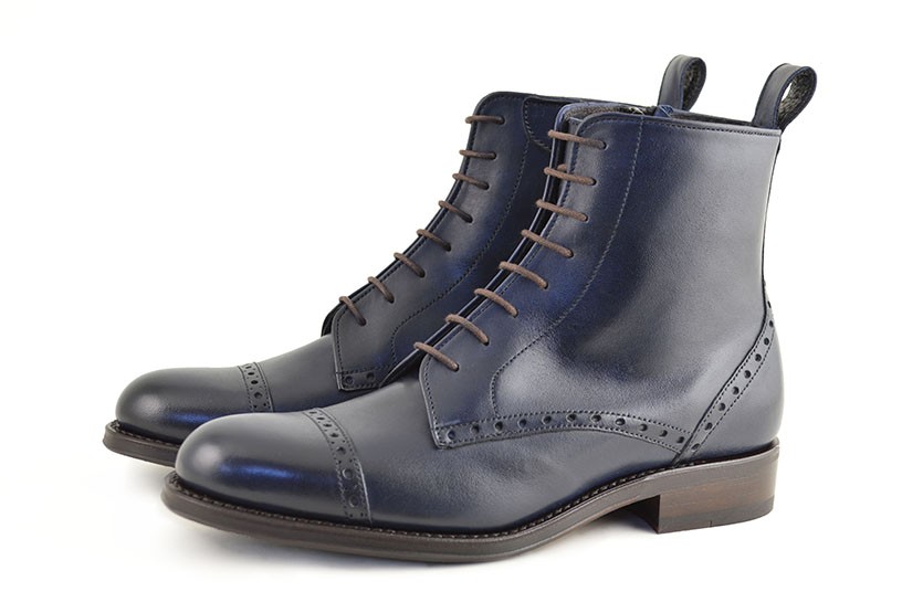 BOTIN CORDONES CORDONATA SIMPLE AZUL