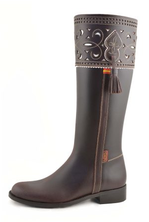 Bottes country Cartujo à pompons pour femmes