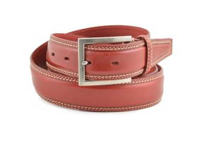 CEINTURE EN CUIR CERISE