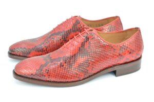 Zapato serpiente roja
