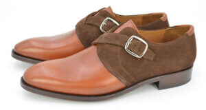 ZAPATO 2 HEBILLAS CRUZADAS ANTE MARRON