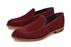mocasin bordon liso ante granate
